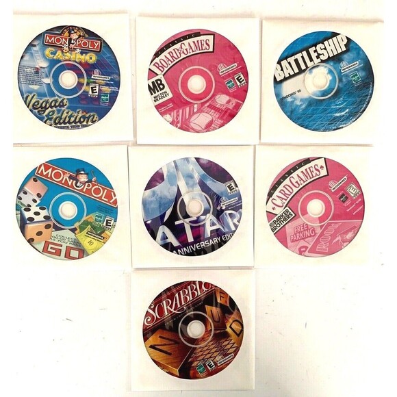 Family Game Pack! Advantage 32 Games for PC 7 Discs Atari Monopoly Casino - Picture 2 of 7